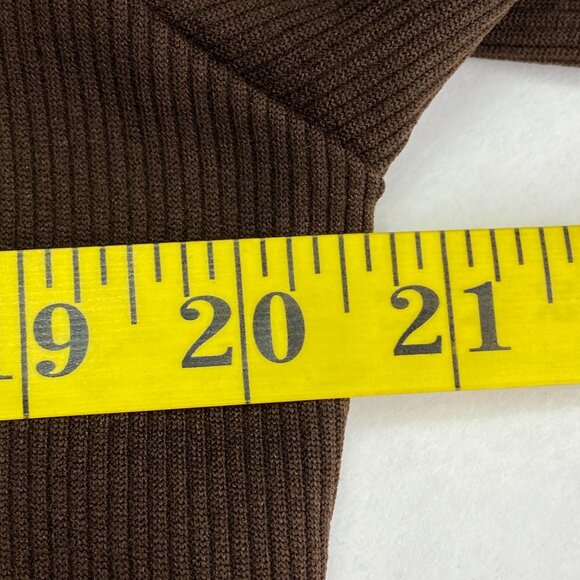 Vintage David Homison Mid Mod Brown Turtleneck Long Sleeve Mens Shirt M - Picture 6 of 8